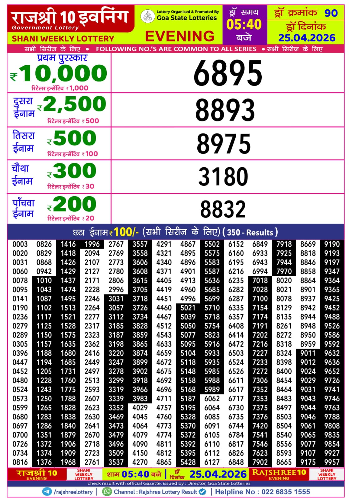 Rajshree 10 Evening 5:40 PM